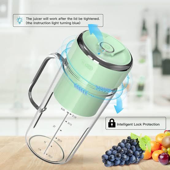 Portable Fruit Juicer With Straw Rechargeable