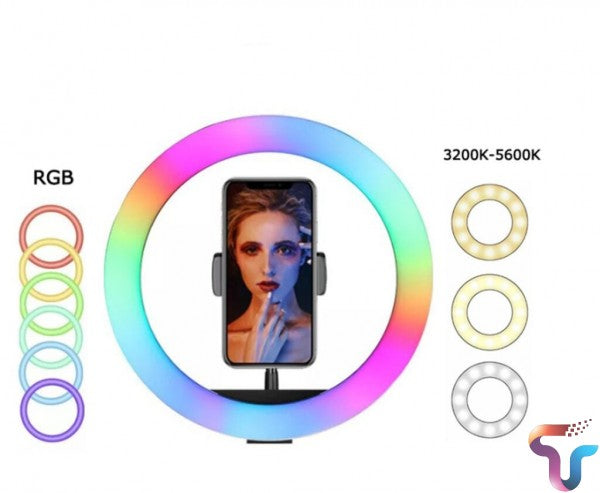 MJ33 13" RGB LED Ring Light – Multi-Color Rainbow