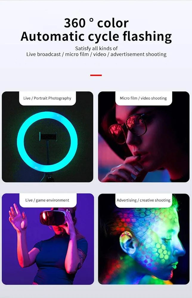 MJ26 10.2" RGB LED Soft Ring Light