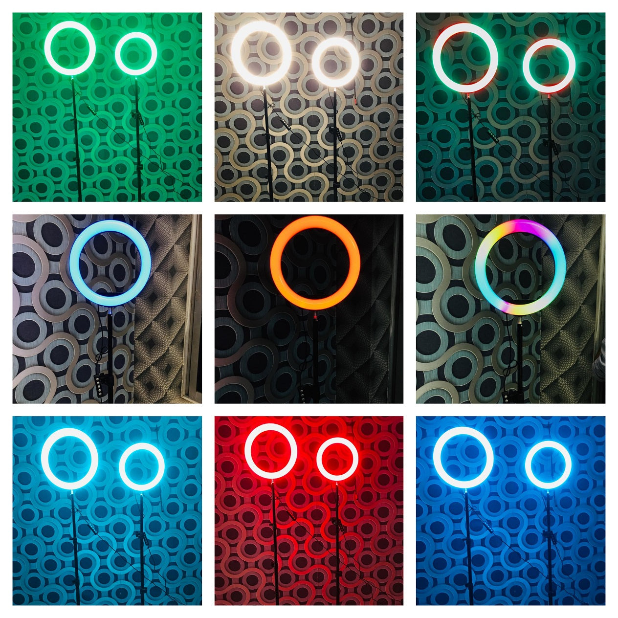 MJ33 13" RGB LED Ring Light – Multi-Color Rainbow