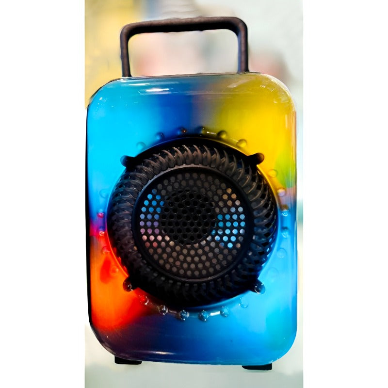 GTS-1867 Mini Portable 3-Inch Wireless Speaker – Rechargeable with Flame Lighting Effect