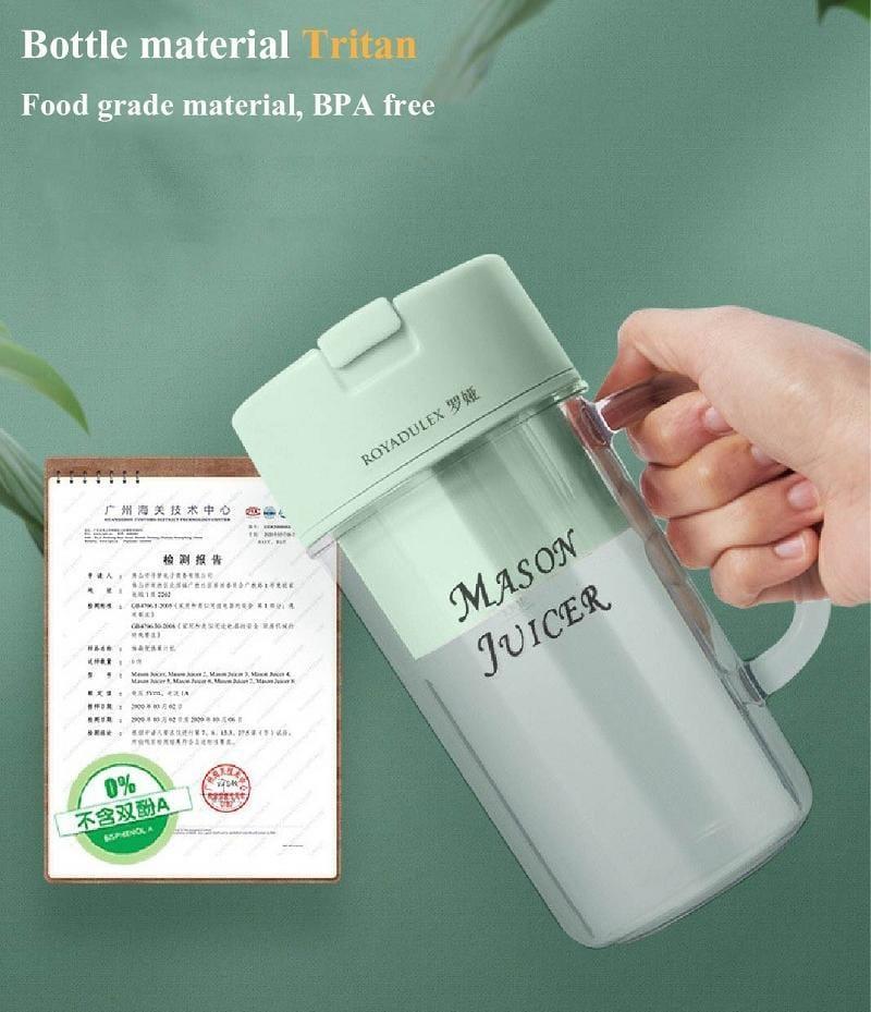 Portable Fruit Juicer With Straw Rechargeable