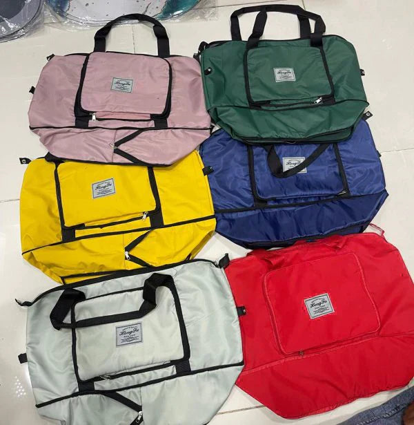 Women Travel Foldable Shoulder Bag Patchwork