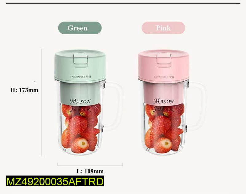 Portable Fruit Juicer With Straw Rechargeable