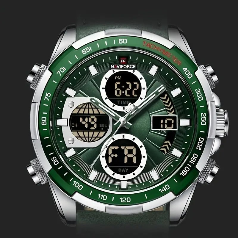 NAVIFORCE Men's Wrist Watch, Dual Display