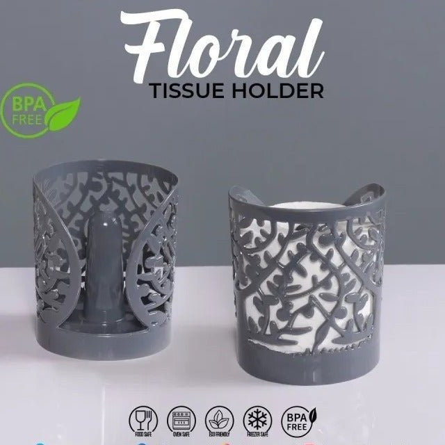 Flower Design Tissue Roll Paper Holder.