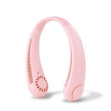 Portable neck hanging fan wearable