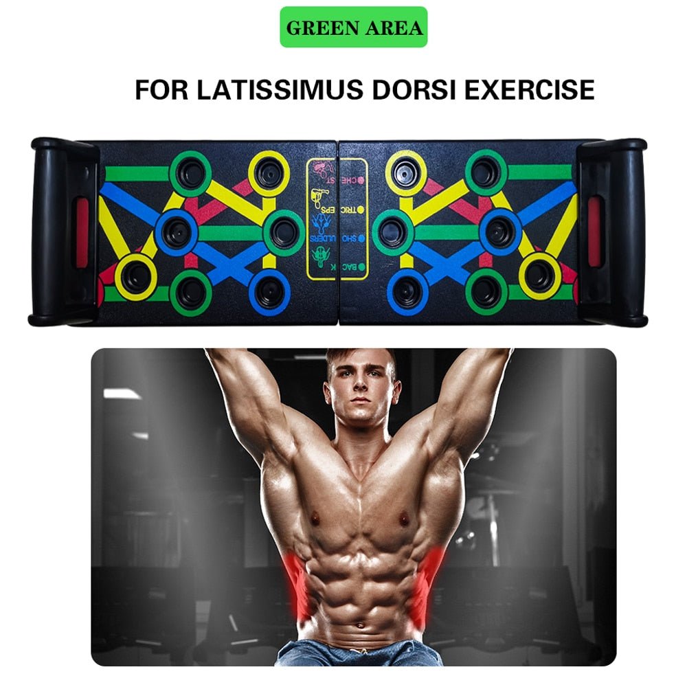 Foldable 9 in 1 push-up board