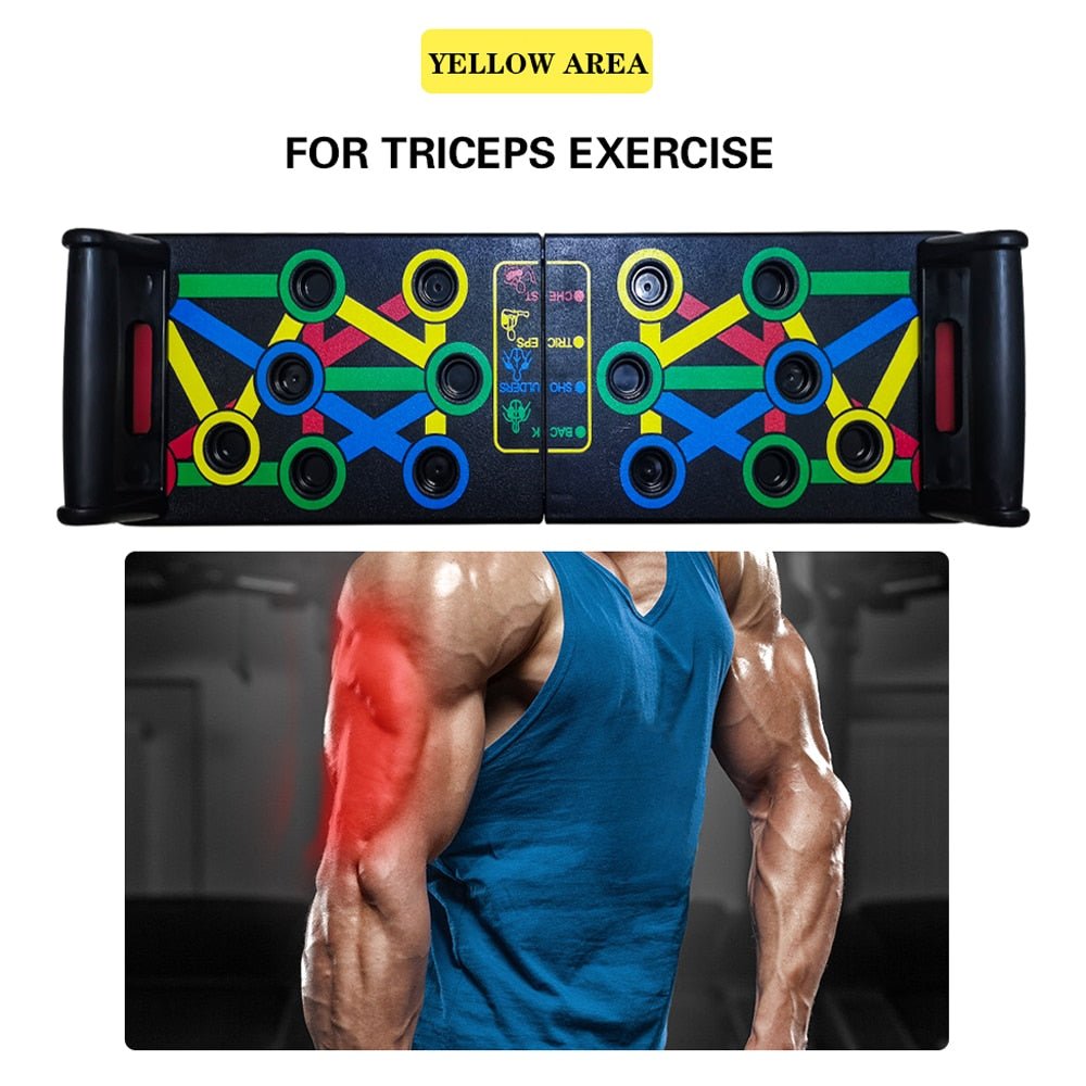 Foldable 9 in 1 push-up board