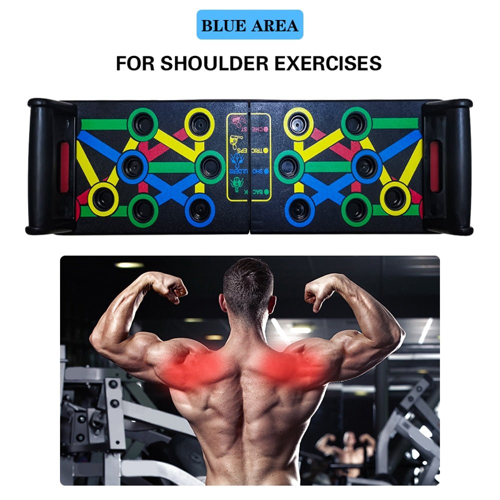 Foldable 9 in 1 push-up board
