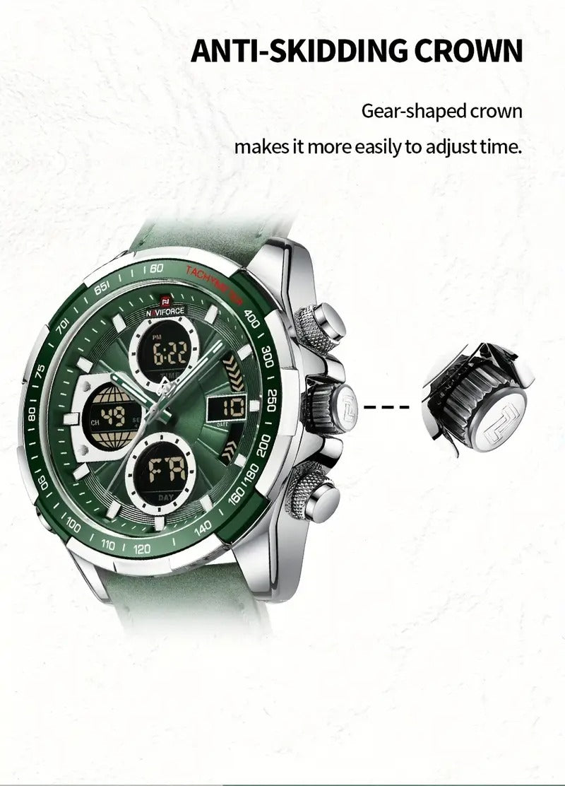 NAVIFORCE Men's Wrist Watch, Dual Display